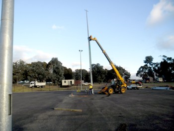 Pole erection